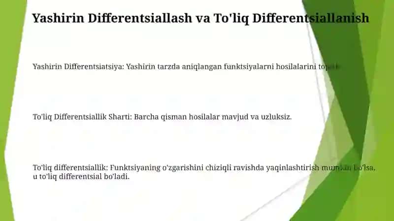 To'liq Differentsiallik Sharti 3