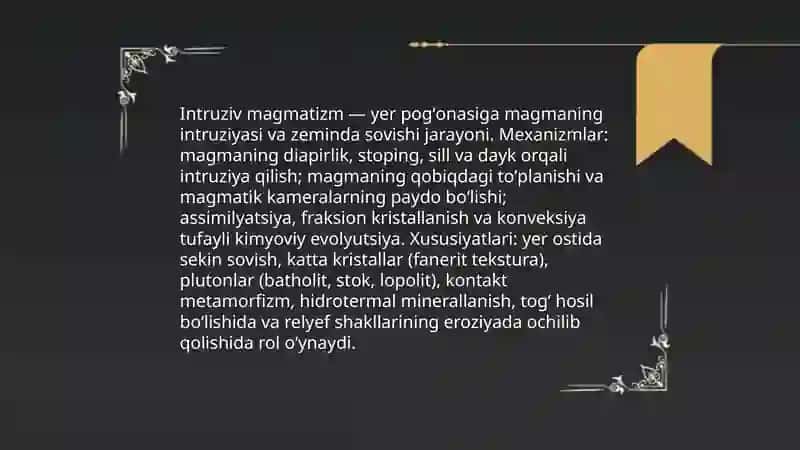 Intruziv magmatizm 3