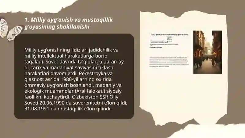 Mustaqillik arafasida O'zbekistondagi ijtimoiy-siyosiy jarayonlar 3
