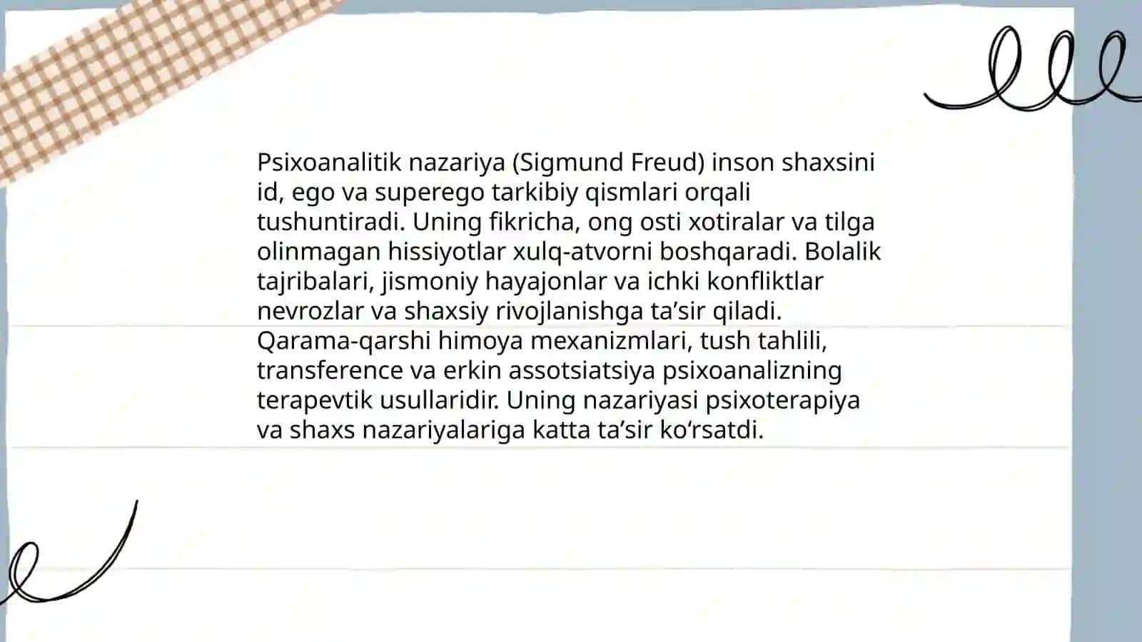 Chet el psixologiyasida shaxs nazariyalari 3
