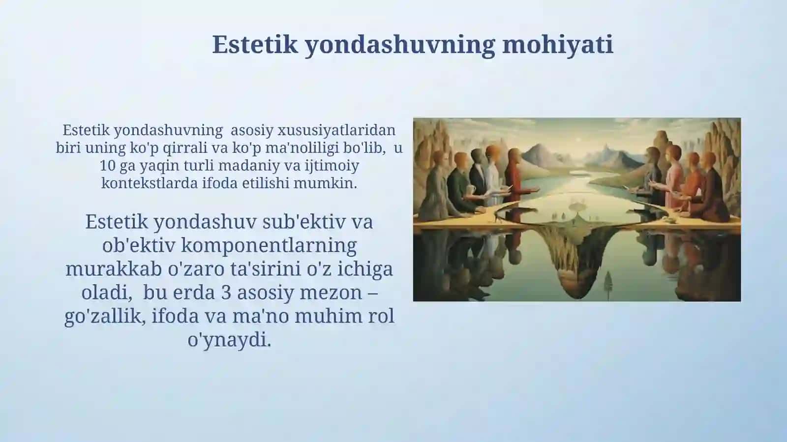 Dinga estetik yondashish, diniy axloq, axloqiy qadriyatlar va meʼyorlar dialektikasi 3