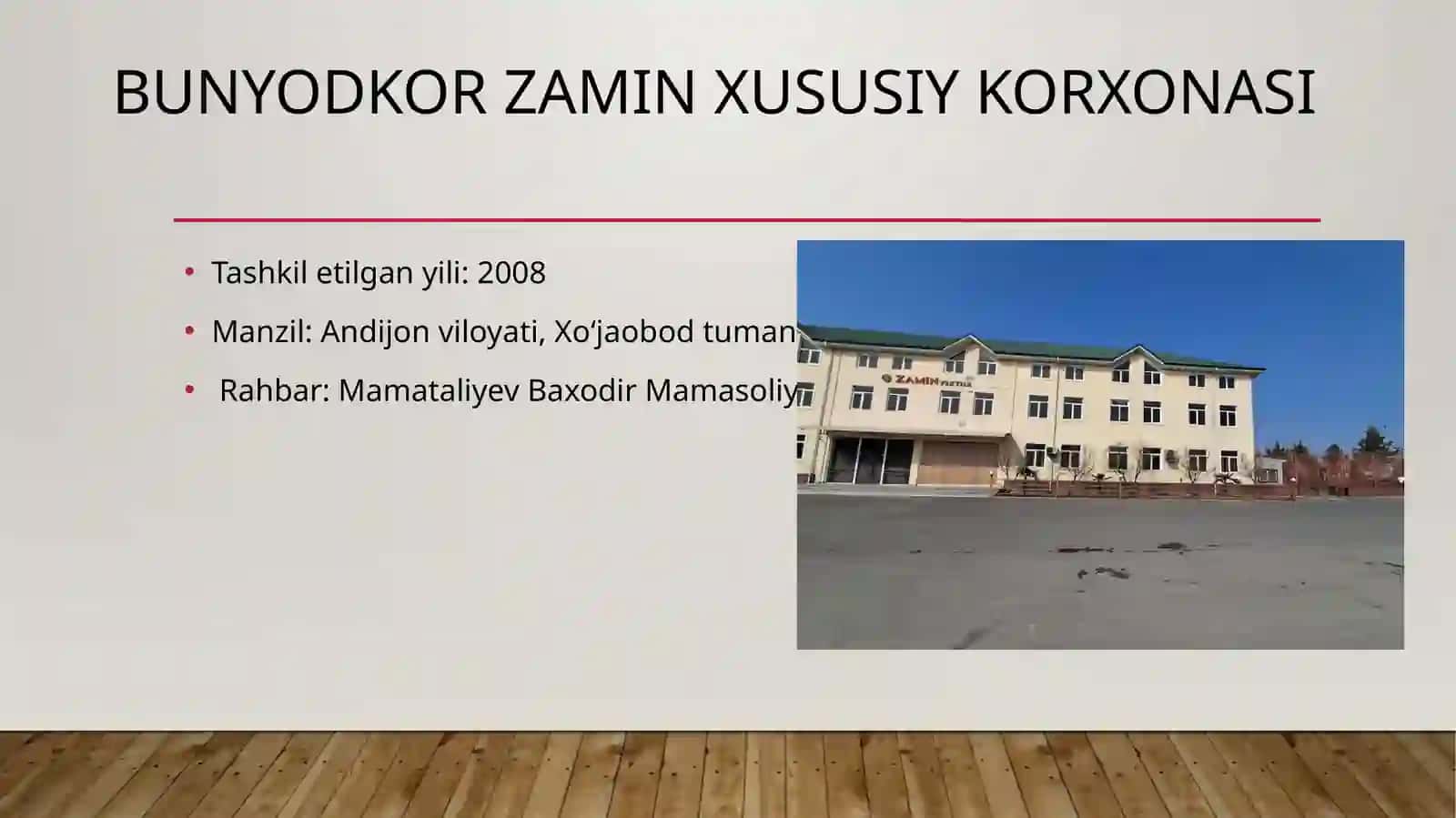“Bunyodkor Zamin” xususiy korxonasining   boshqaruv tizimi va faoliyati tahlili 3
