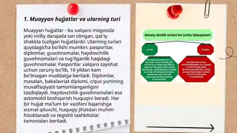 Muayyan hujjatlar va ularning turi 3