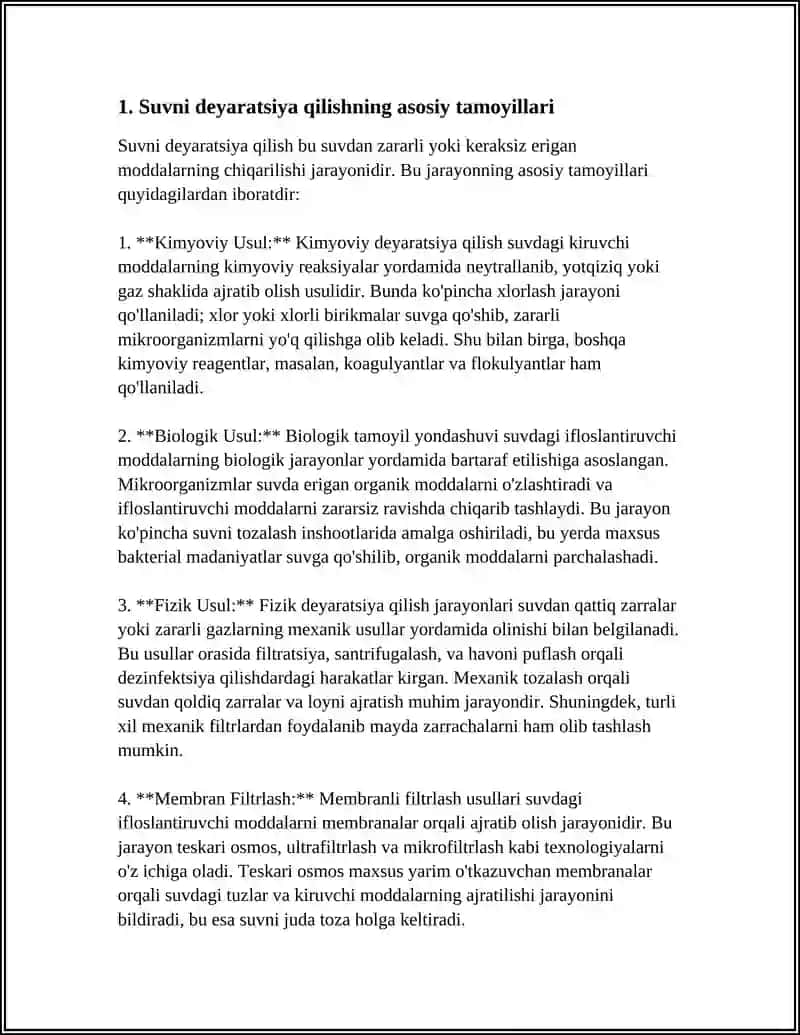 SUVNI DEARRATSIYA QILISH 3