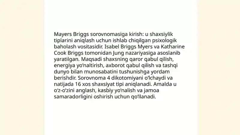 Mayers Briggs sorovnomasi 3