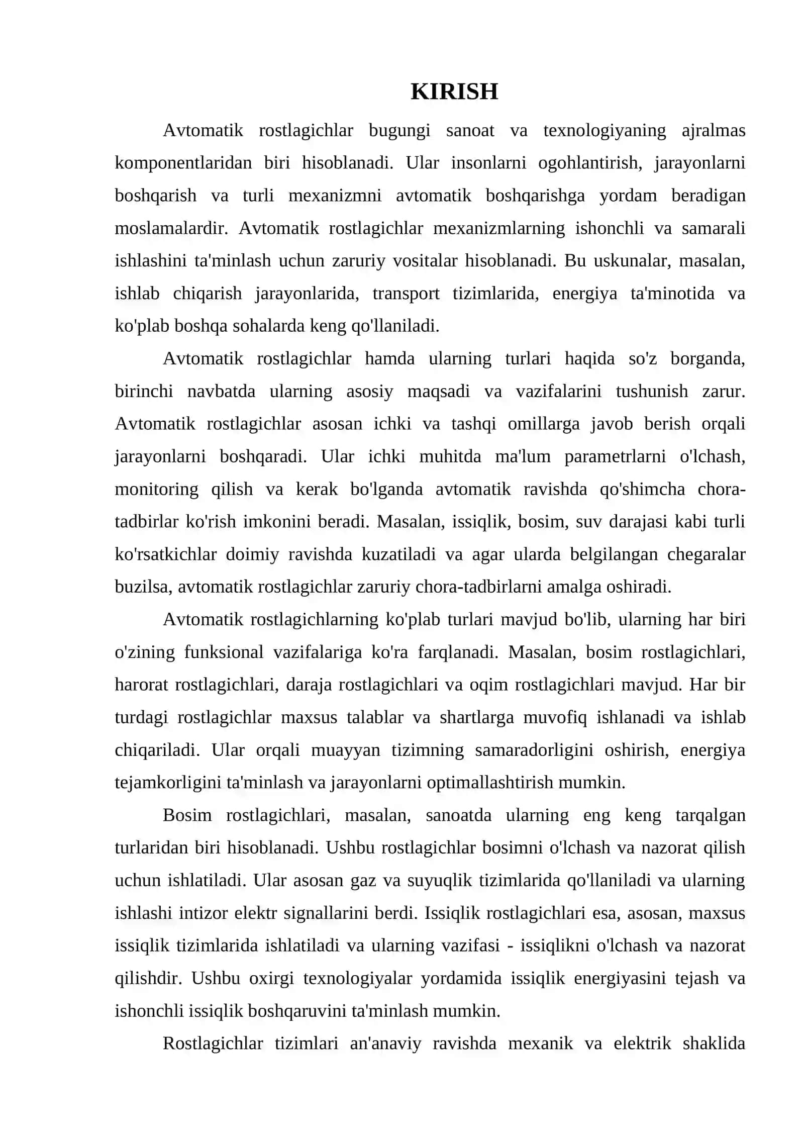 AVTOMATIK ROSTLAGICHLAR VA ULARNING TURLARI 3