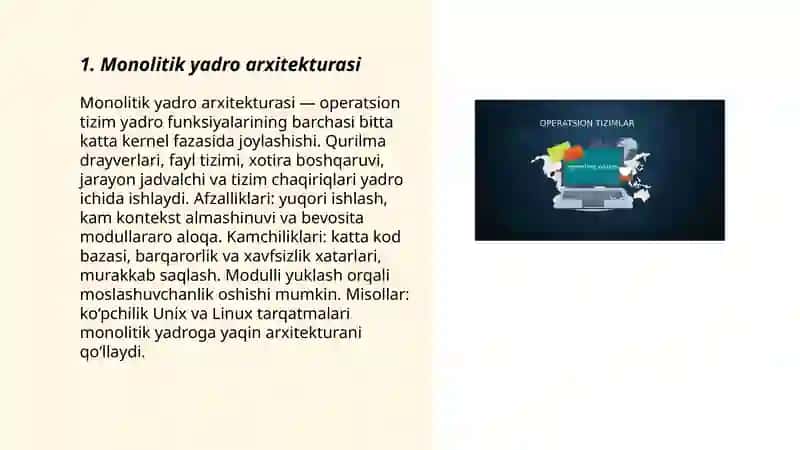 Monolitik yadro arxitekturasi 3