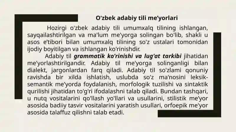 O‘zbek adabiy tili me’yorlari 3