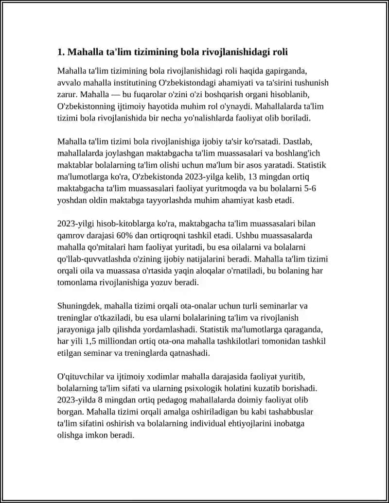 Mahalla Institutining Bola Rivojlanishidagi roli 3