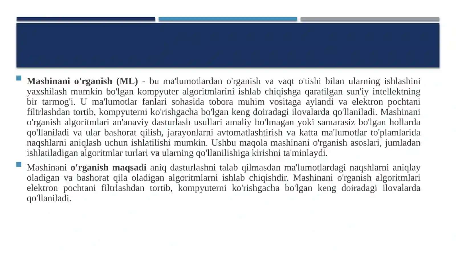 Sun’iy intellect uchun zaruriy dasturiy vositalar 3