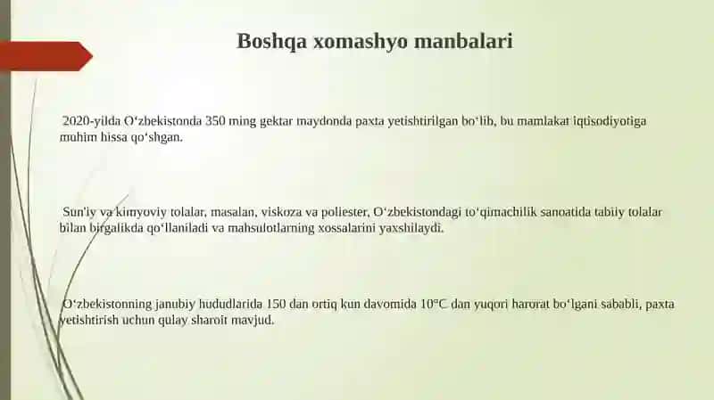 Yengil sanoatning xom-ashyo manbalari 3