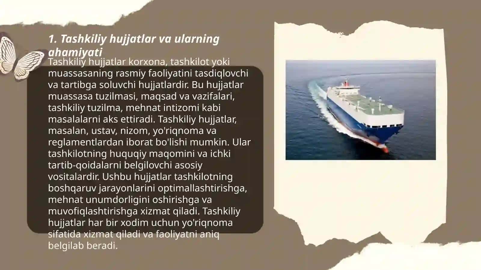 Tashkiliy hujjatlar.Nizom,ustav, shartnoma 3