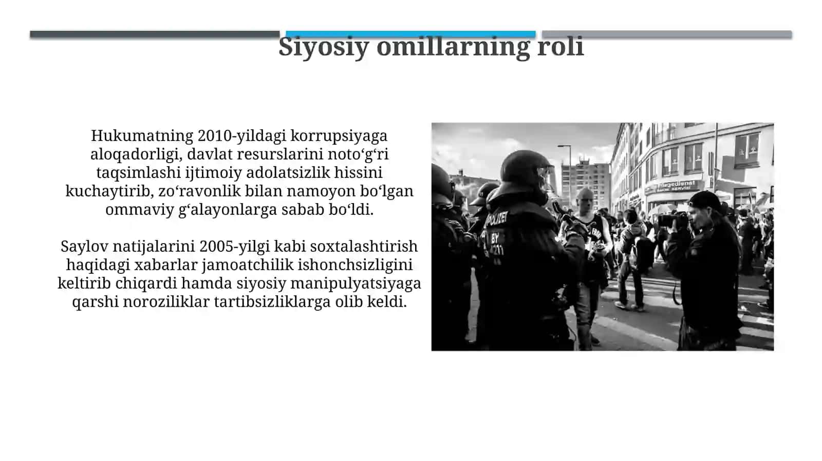 Ommaviy tartibsizliklar 3