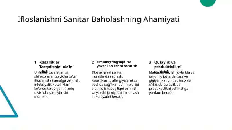Ifloslanishni sanitar baholash 3