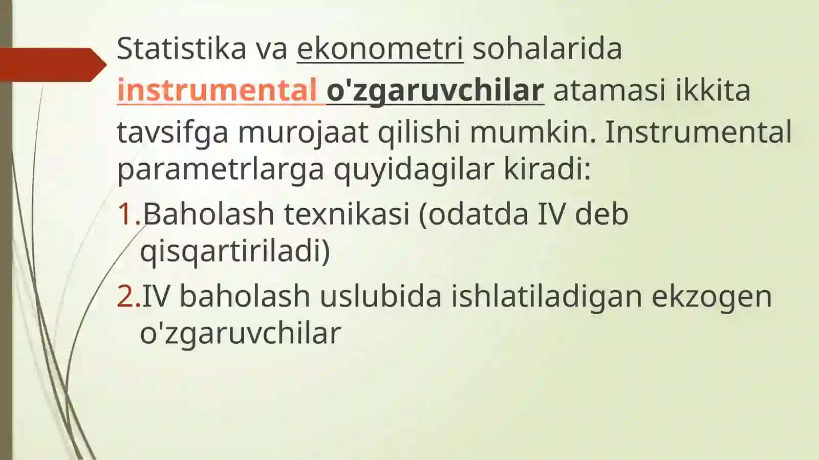 Instrumental o'zgaruvchilar bilan regressiya 3
