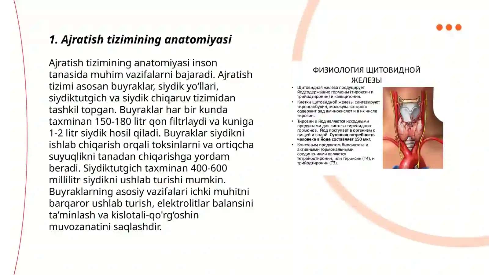 Ajratish fiziologiyasi 3