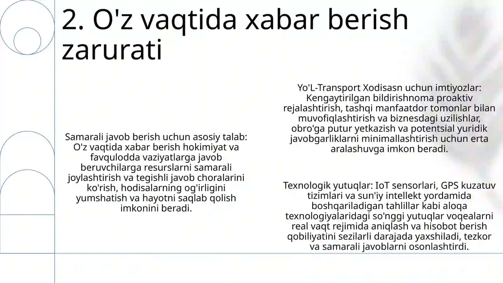 Yo’L-Transport Xodisasn (Ytx) To’G’Risida O’Z Vaqtida Xabar Berish Va Ogohlantirish Tizimi 3