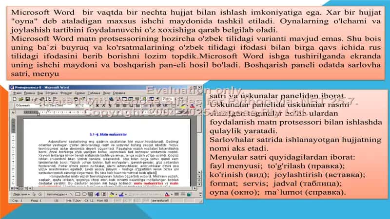 Word dasturida ishlashni tushuntirish: Boshlang’ich sinf o‘qituvchilarini me’yoriy hujjatlarini tayyorlashda Word dasturidan foydalanishni o‘rgatish 3