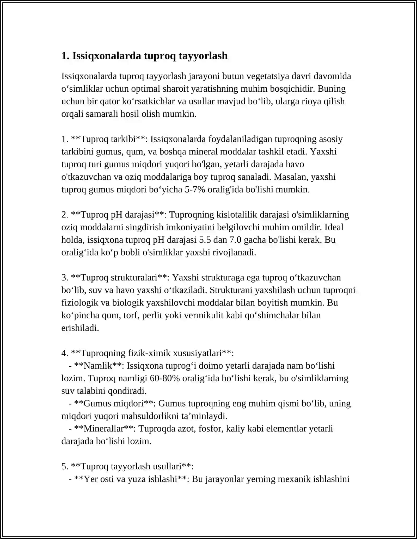 ISSIQXOLARDA VA TOMORQA YERLARDA ISSIQXONALRDA TURLI EKINLARNI YETISHTIRISH TEXNOLOGIYASI 3