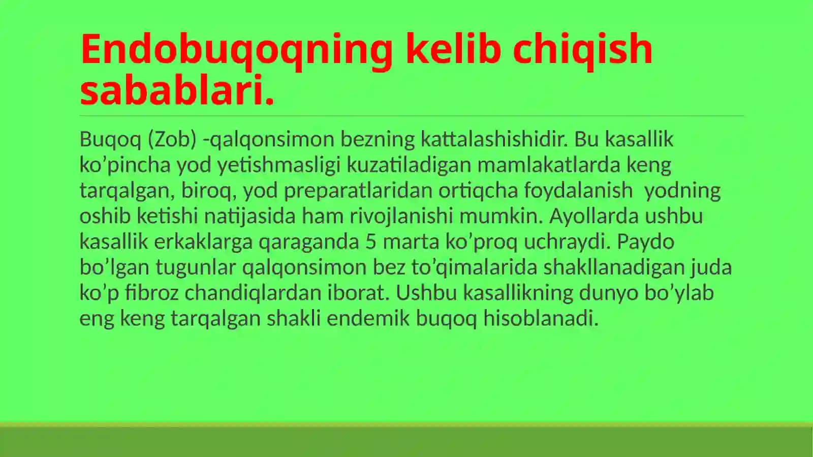 Endobuqoqning kelib chiqish sabablari va muhitga bogʻliqligi 3