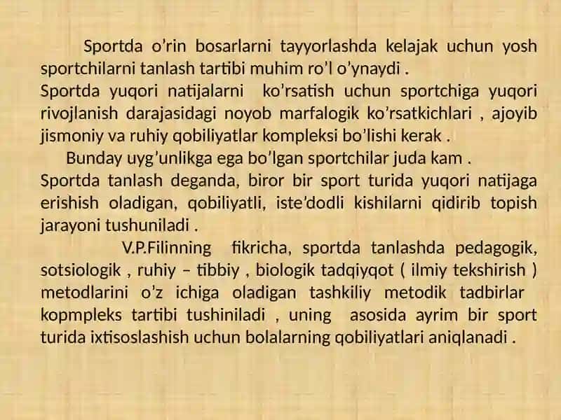 KO’P YILLIK TAYYORGARLIK TIZIMIDA SPORTCHILARNING SARALANISHI VA YO’NALTIRILISHI 3
