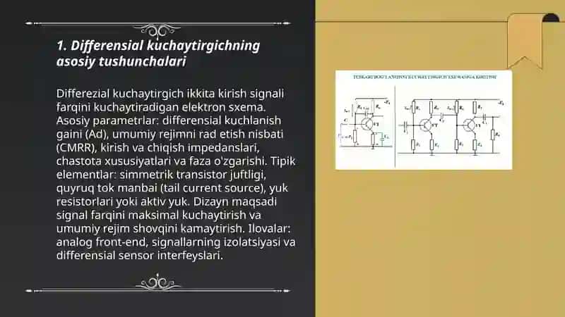 Differensial kuchaytirgich 3