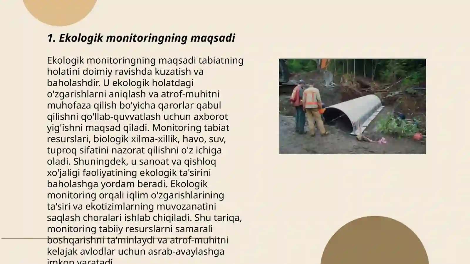 Ekologik monitoring 3