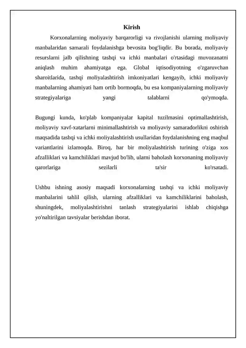 Tashqi va ichki moliyaviy manbalarni tahlil qilish 3