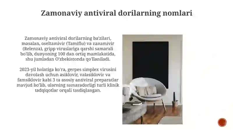 Zamonaviy antiviral dorilarning nomlari 3