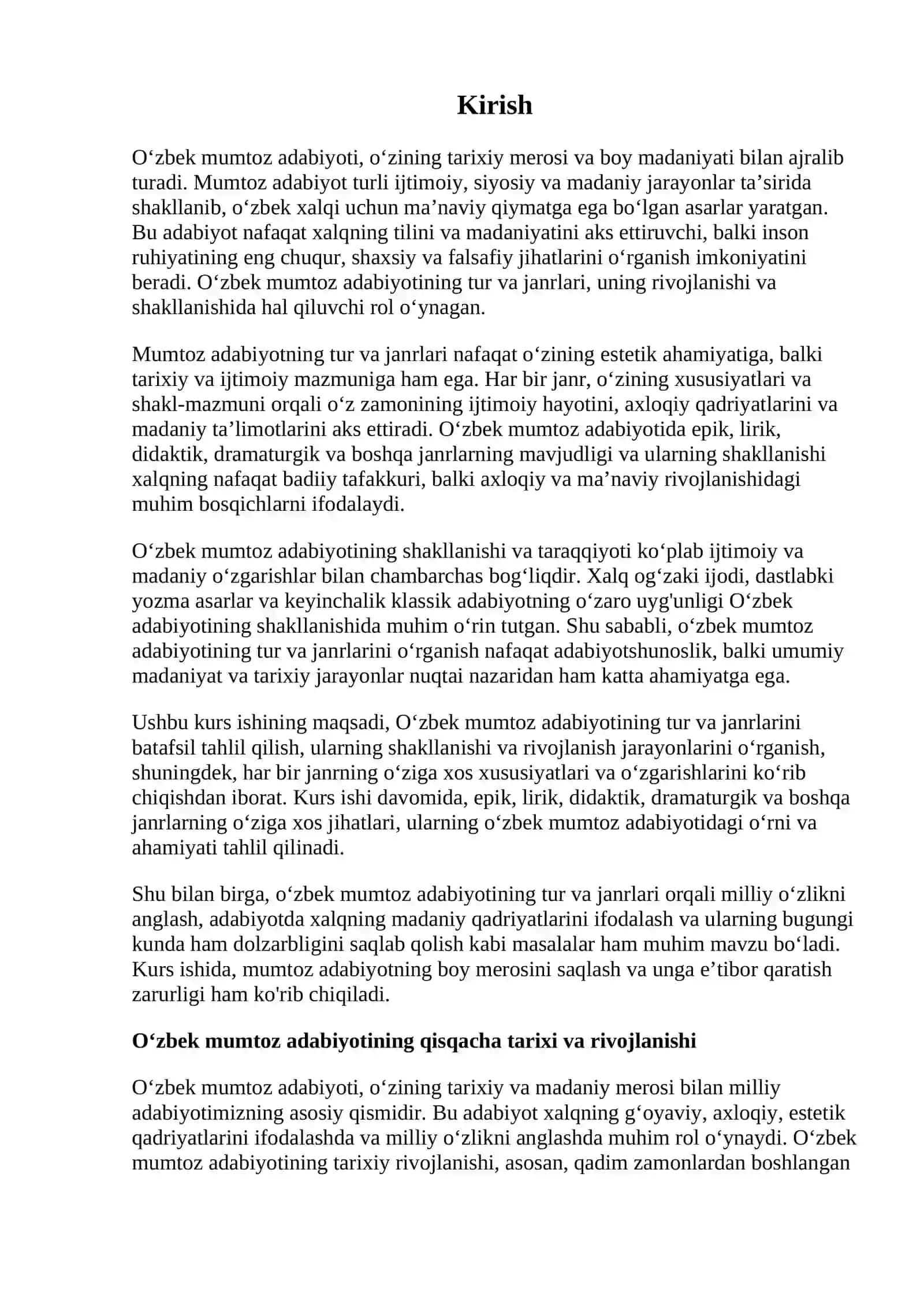 O‘zbek mumtoz adabiyoti Kurs ishi 3