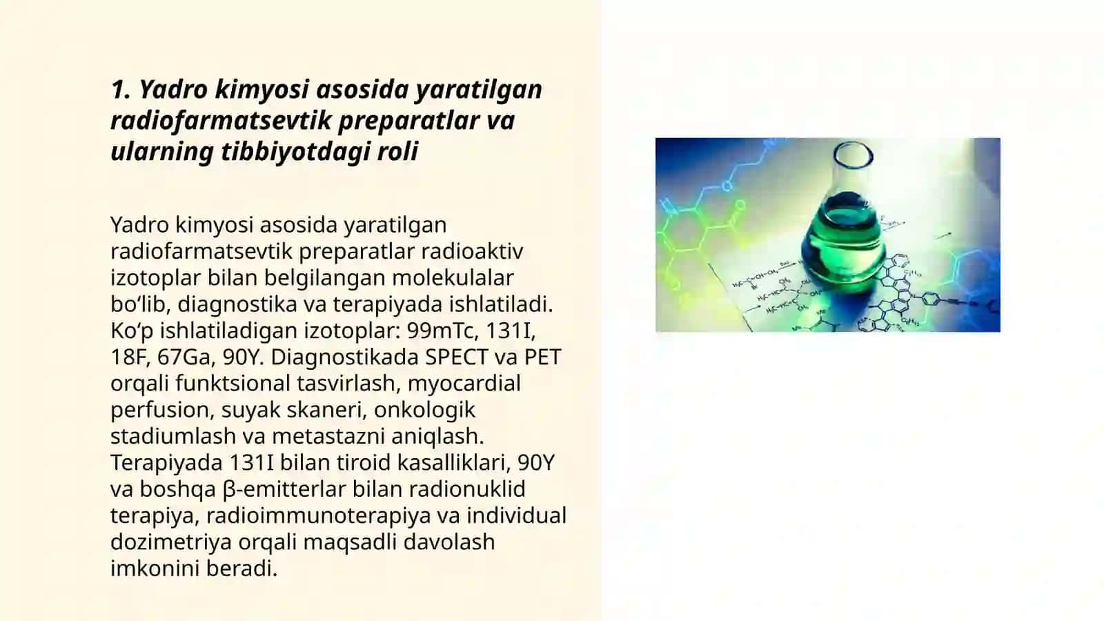 Yadro kimyosining tibbiyotdagi o‘rni 3