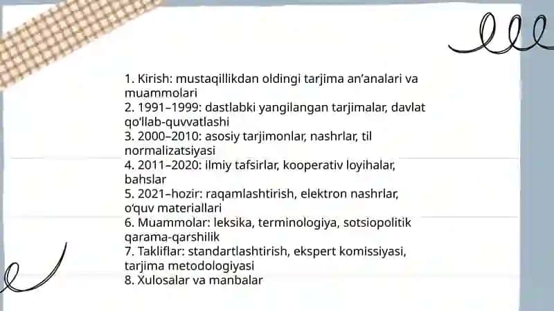 Mustaqillik yillarida Qurʼon tarjimalarining tarixiy rivojlanishi 3