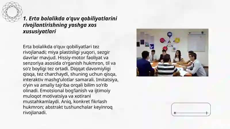 Oʻquv qobiliyatlarini rivojlantirishning yoshga bogʻliq xususiyatlari 3