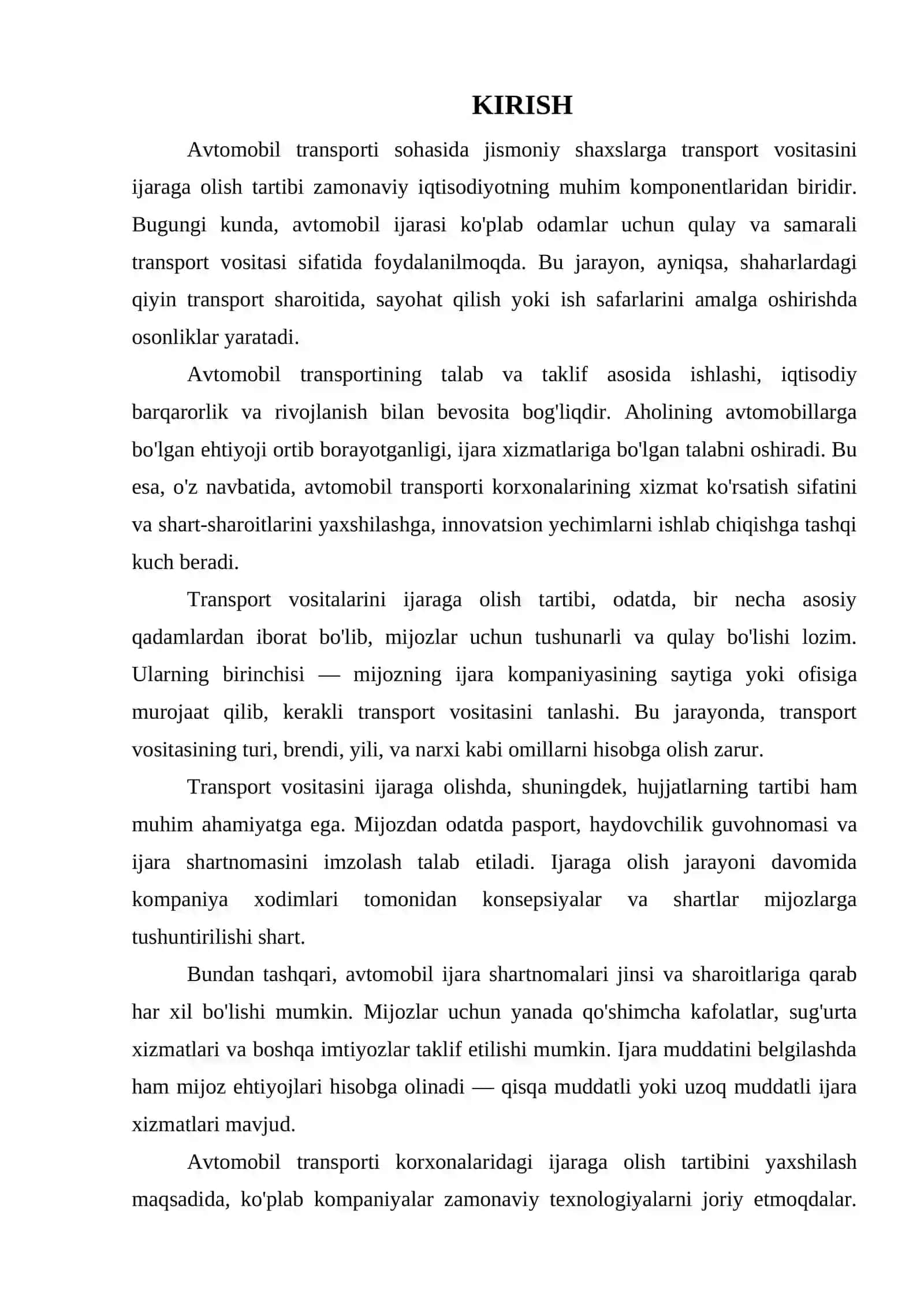 AVTOMABIL TRANSPORTI KORXONALARIDA JISMONIY SHAXSLARDAN TRANSPORT VOSITASINI IJARAGA OLISH TARTIBI 3