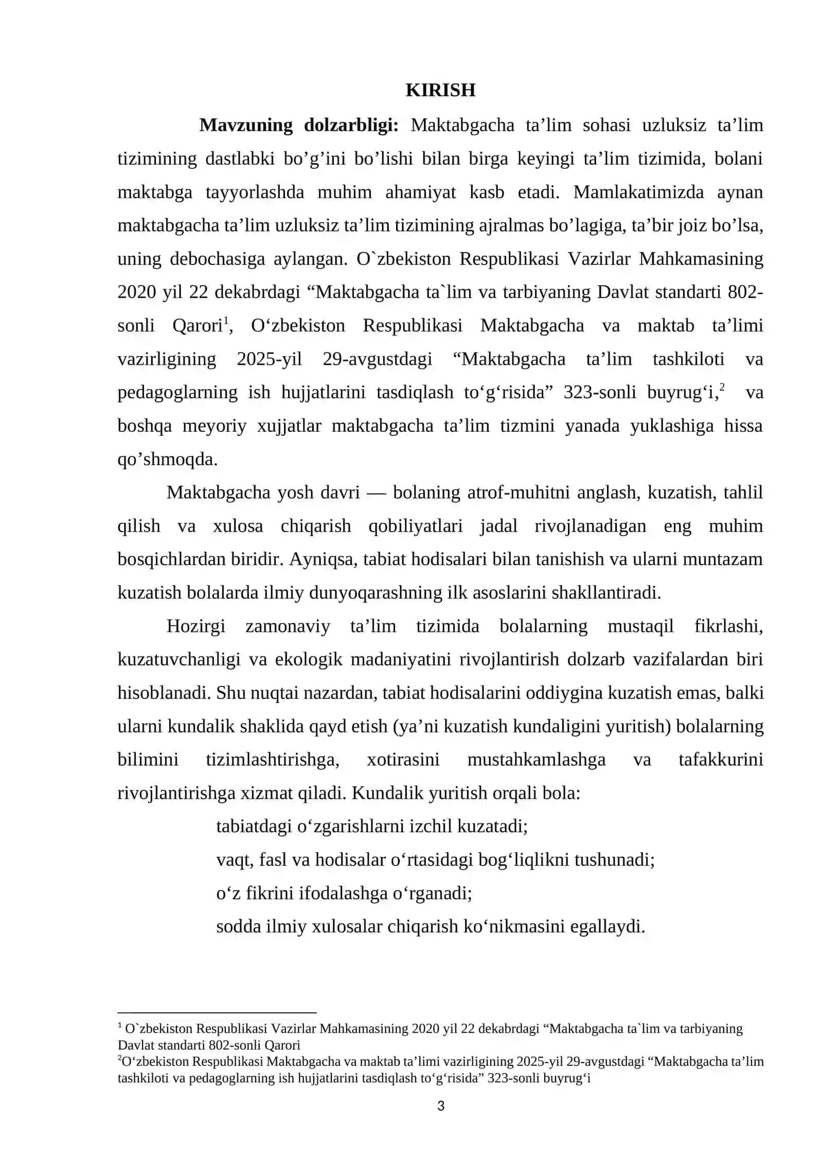 Maktabgacha yoshdagi bolalarda tabiat hodisalarini kuzatish kundaligini yuritish 3