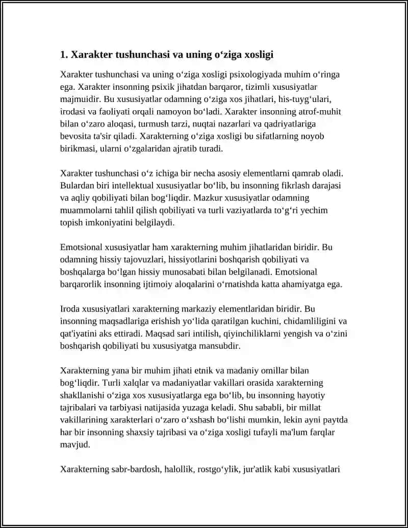 XARAKTER TUZILISHI VA XUSUSIYATLARI 3