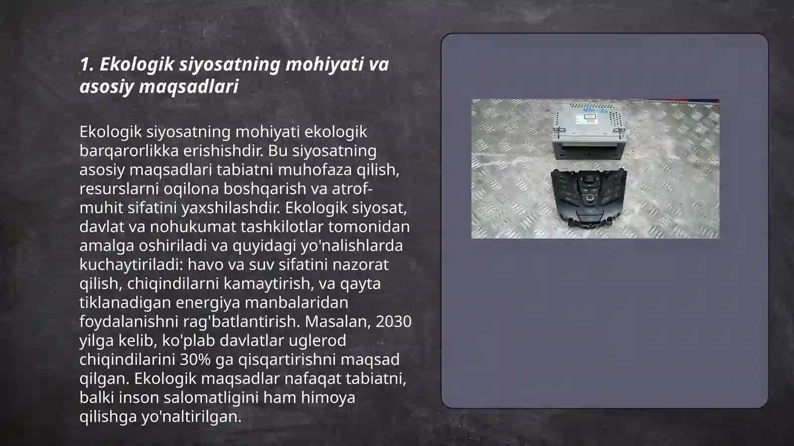 Ekologik siyosat va uni amalga oshirishni iqtisodiy mexanizm 3