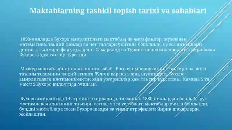Buxoro amirligida yangi usul maktablari 3