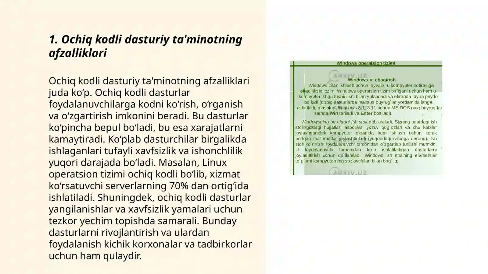 Ochiq kodli dasturiy ta'minotning afzalliklari 3