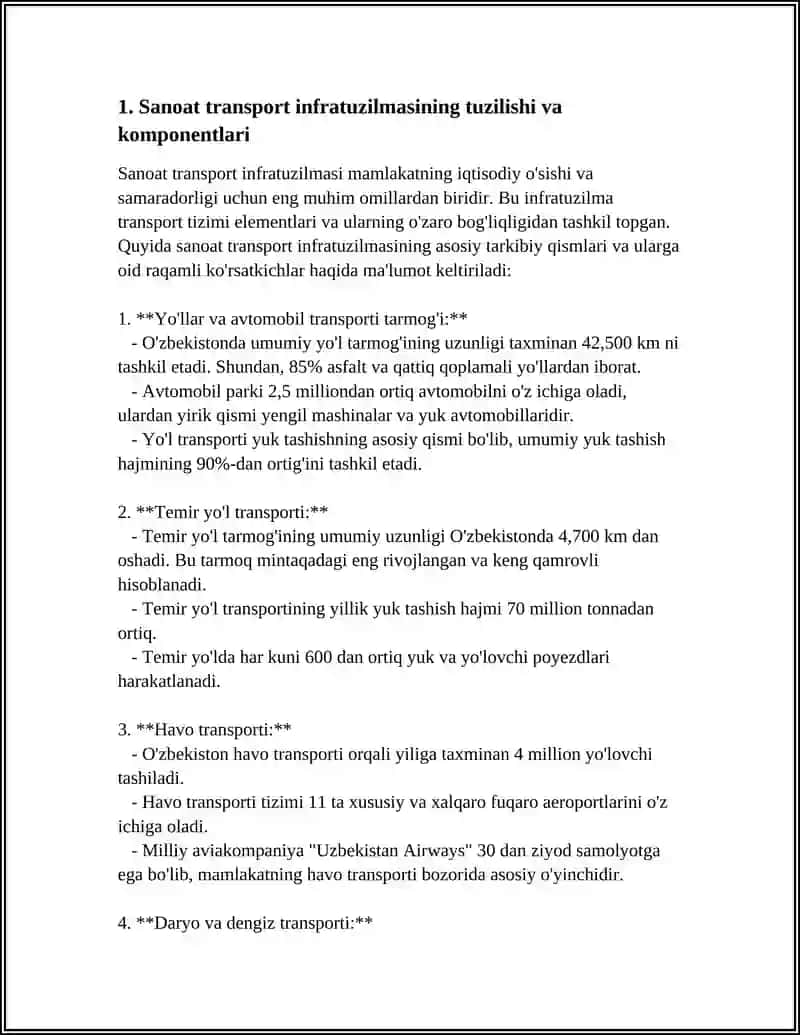 Sanoat transport infratuzilmasi 3