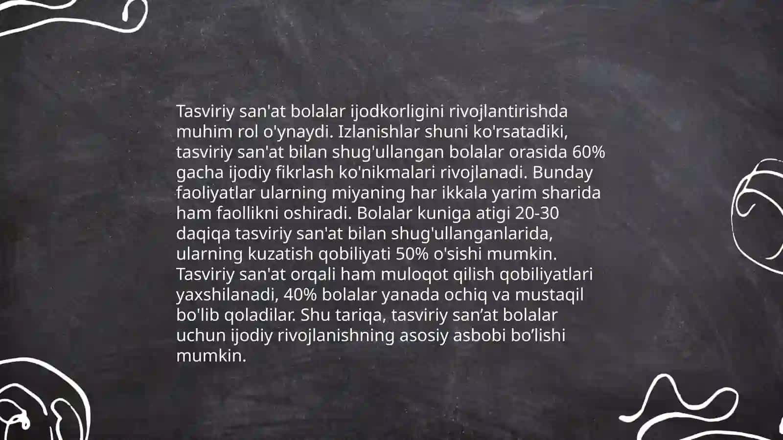 Tasviriy qobiliyati va ijodkorligini rivojlantirish 3