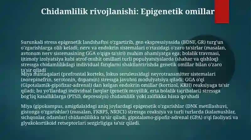Reaktivlik va rezistentlikning shakillanishida nerv va endokrin sistemasining roli 3