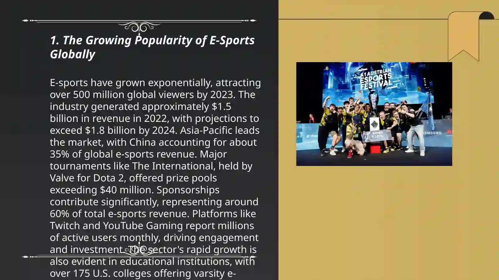 The Role of E-Sports in Today's World 3
