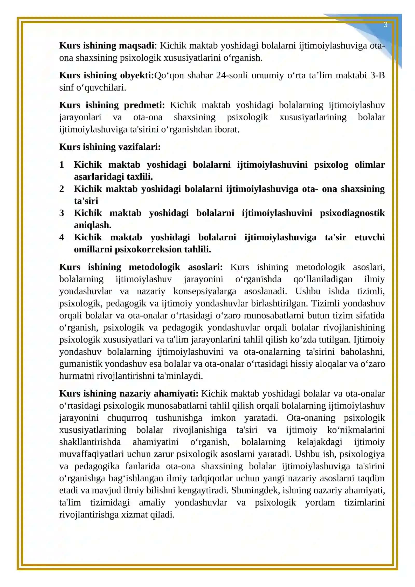 Kichik maktab yoshidagi bolalarni ijtimoiylashuviga ota-ona shaxsining psixologik xususiyatlari 3