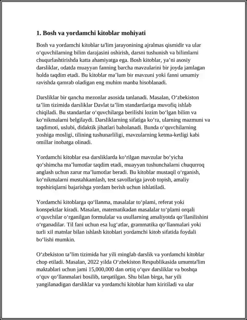 Bosh va yordamchi kitoblar mohiyati 3