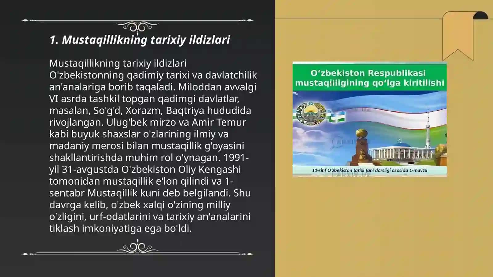 Òzbekistonda mustaqillik ģoyalarining tarixiy asoslari 3
