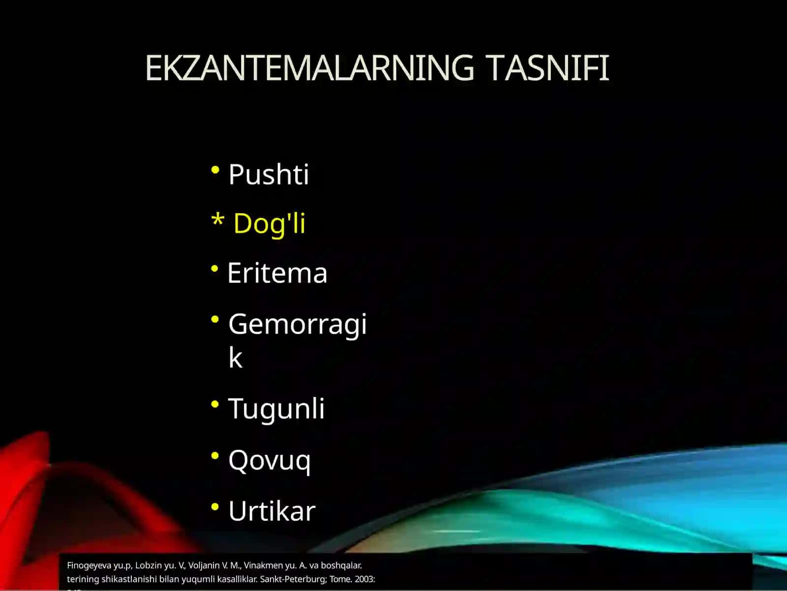 MAKULOPAPULYAR EKZANTEMALARNING DIFFERENTSIAL DIAGNOSTIKASI 3