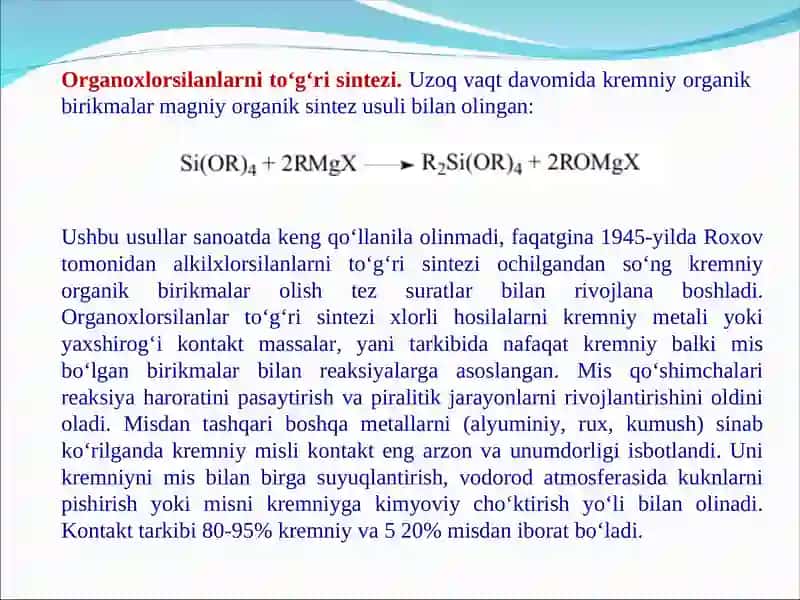 Kremniy organik birikmalar 3