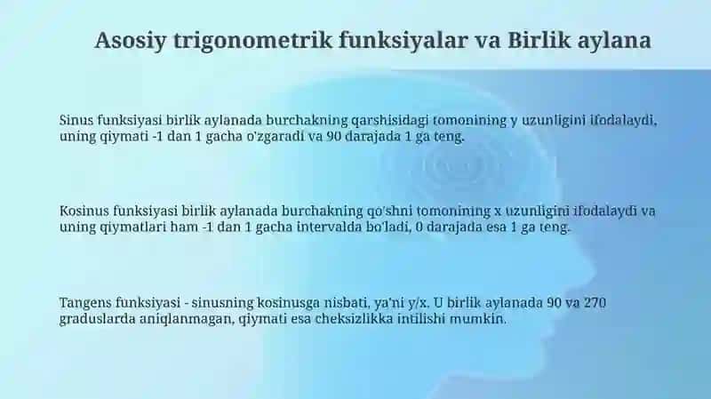 Trigonometriya haqida tushuncha 3