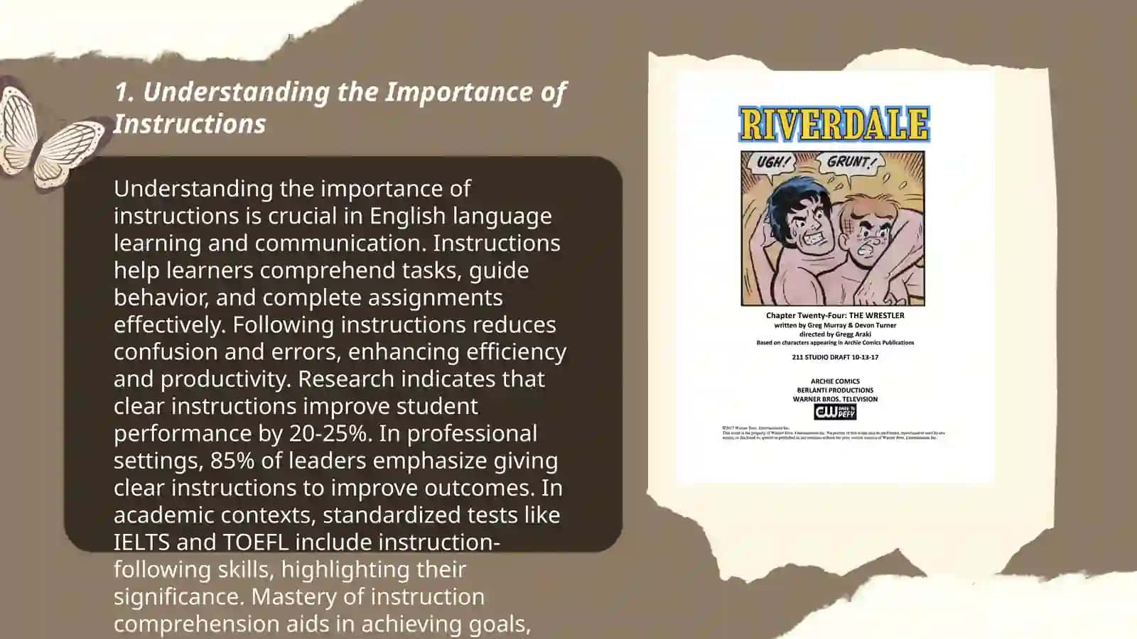 Writing the instruction part of the article 3